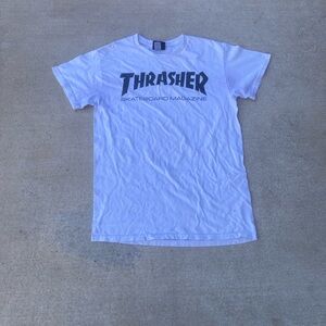 Thrasher white skateboard tee